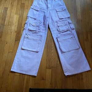 Fashion Nova NWT women’s Talk to You lavender cargo pants